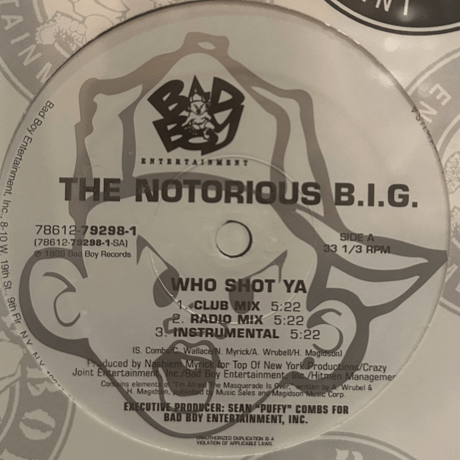 THE NOTORIOUS B.I.G./WHO SHOT YA / 10 CRACK COMMANDMENTS-12inch-