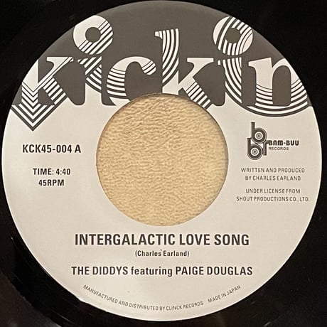 THE DIDDYS Featuring PAIGE DOUGLAS/Intergalactic Love Song -7inch-