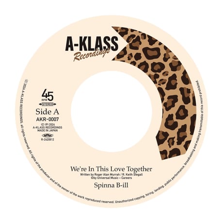 Spinna B-ill / YOTA KOBAYASHI/WE'RE IN THIS LOVE TOGETHER/A-KLASS-TRINGS-7inch-