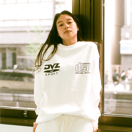 Diaspora Skateboads/SYMBIOSIS Crewneck Sweatshirt-White-