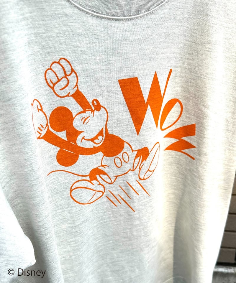 Disney(ディズニー)】別注 ミッキーマウス / WOWプリント半袖Tシャツ