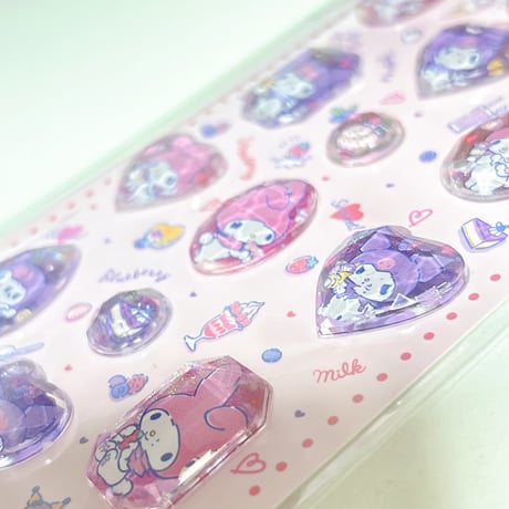 《サンリオキャラクターズ》マイメロディ クロミ ストーンシール