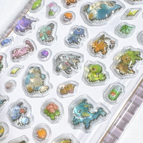 【韓国公式】ポケットモンスター ピクセル キャンディ3Dステッカーシール