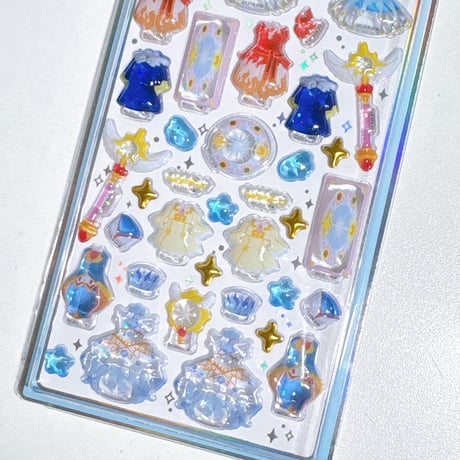 【うるちゅるポップシール】 カードキャプターさくら 《ブルー》 シール ステッカー