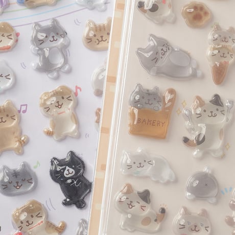 【ぷくにゃんシール】ふくふくにゃんこ シール ステッカー