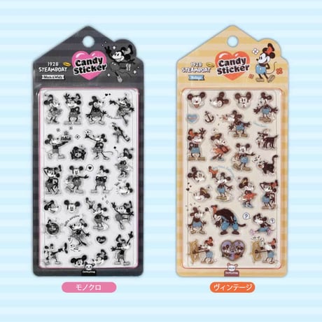 【韓国公式】ディズニー ミッキー&ミニー キャンディ3Dステッカーシール