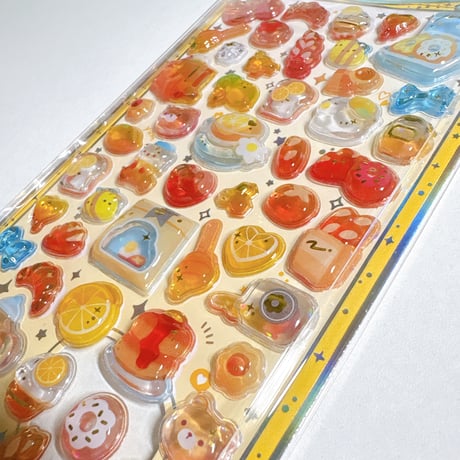 【うるちゅるポップシール】 〔はちみつとパン〕シール ステッカー