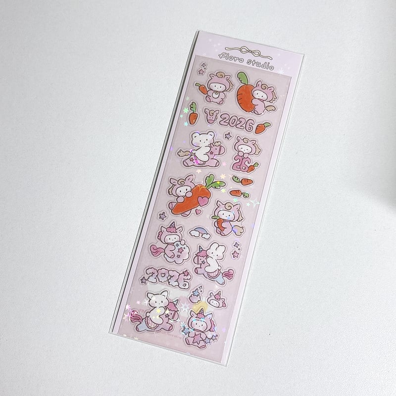 florostudio】2026 レッドホース クリアシール［sticker］ | SHIR