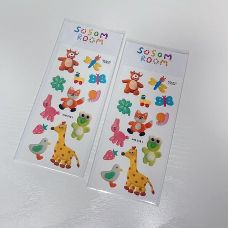 【SOSOM ROOM】かわいともだち2シール