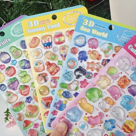【中国シール】3D STICKER《Nekoni》シール