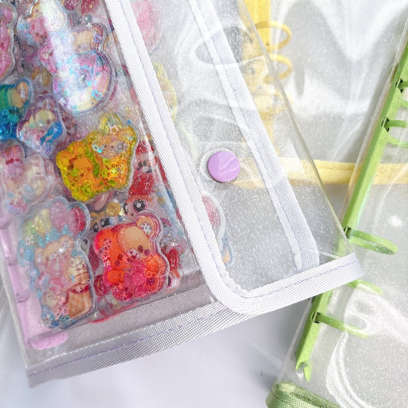 A6】6つ穴カラフル縁ありバインダー シール帳 | SHIROIOUCHI