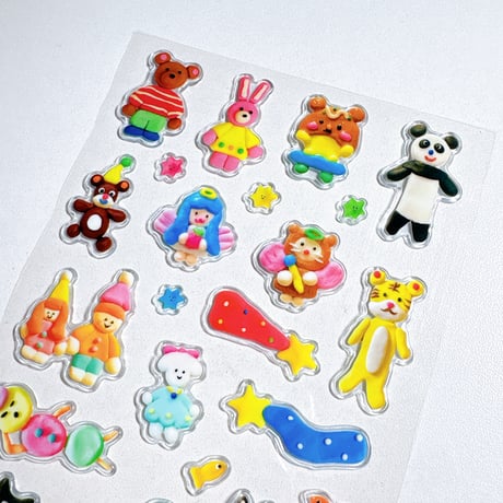 【SOSOM ROOM】block PVC sticker2 立体シール