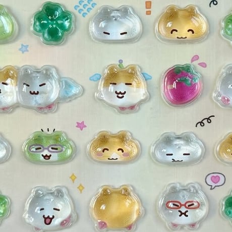 【heeheeclub】POP POP POPCORN STICKER ステッカーシール/ピンク