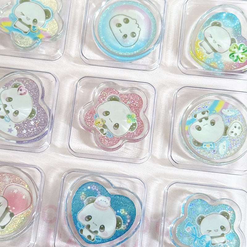 パンダ 9点おまとめꕤ︎︎·͜· パンダコパンダ ふわふわバッジ パパンダ | どんぐり共和国そら