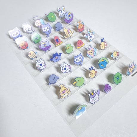 【韓国シール】たまごっち  Purple Sky スタンディングシール ステッカー
