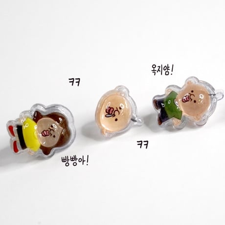 【韓国シール】3D CRYSTAL STICKER《パンパンの日常》シール