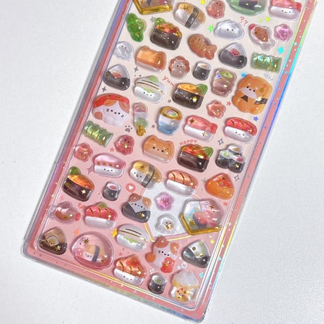 【うるちゅるポップシール】 おすし シール ステッカー