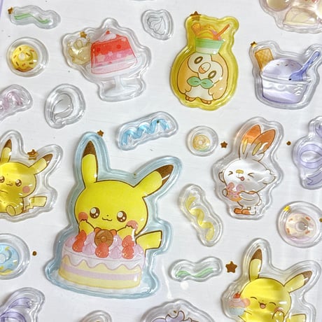 【韓国公式】ポケモン/ポケピース キャンディ3Dステッカーシール