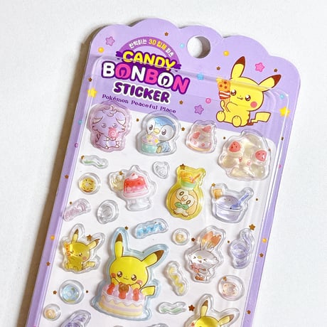 【韓国公式】ポケモン/ポケピース キャンディ3Dステッカーシール