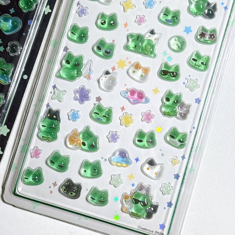 【oeknya】POP POP POPCORN STICKER ステッカーシール/ホワイト