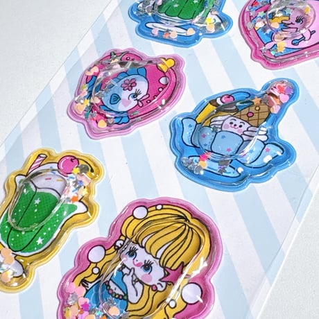 【ウォーターシール】 Mochiデザイン 《Sea》 ステッカーシール