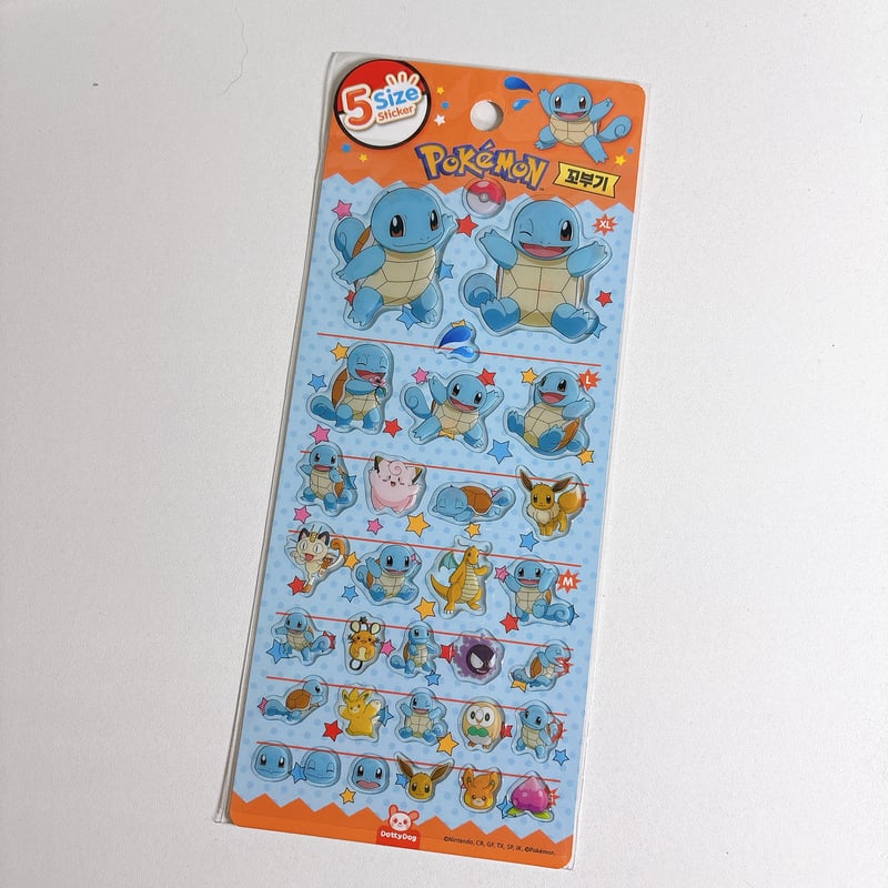 韓国限定シール】エポキシシール/ポケモン ゼニガメ | SHIROIOUCHI