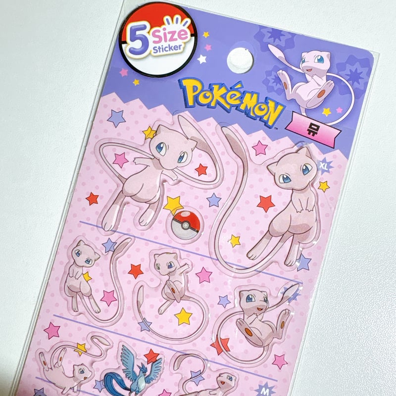希少　激レア　丸美屋　ポケモンゲットシール　限定ステッカー　ミュウ 韓国限定シール】エポキシシール/ポケモン ミュウ | SHIROIOUCHI