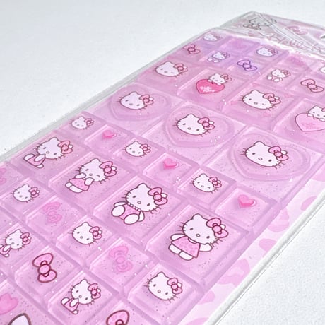 【タイルシール】 ハローキティ 90s　ヒョウ(ピンク) ステッカーシール