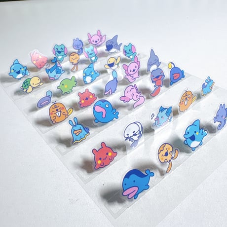 【韓国シール】たまごっち  Blue Water スタンディングシール ステッカー