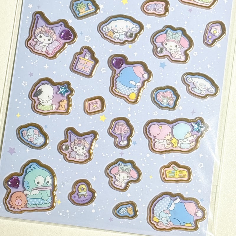 サンリオキャラクターズ》キャンディシール ストーン付き 夜ののんびり