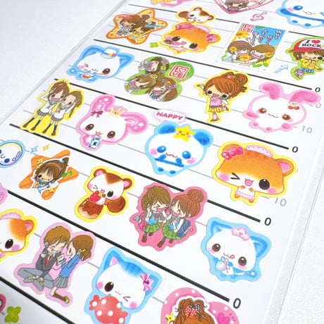【4size STICKER】平成ファンシー MIX 232224 シール ステッカー