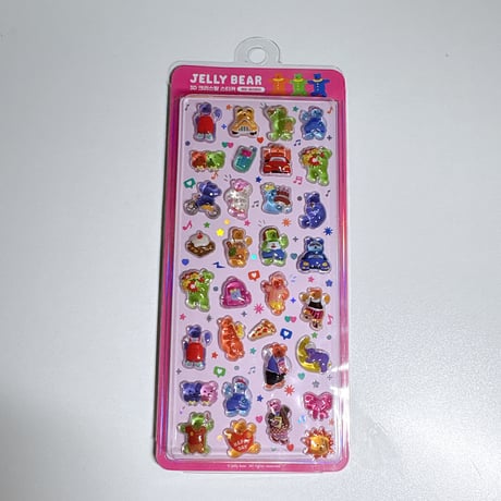 【韓国シール】3D CRYSTAL STICKER《ジェリーベア》シール