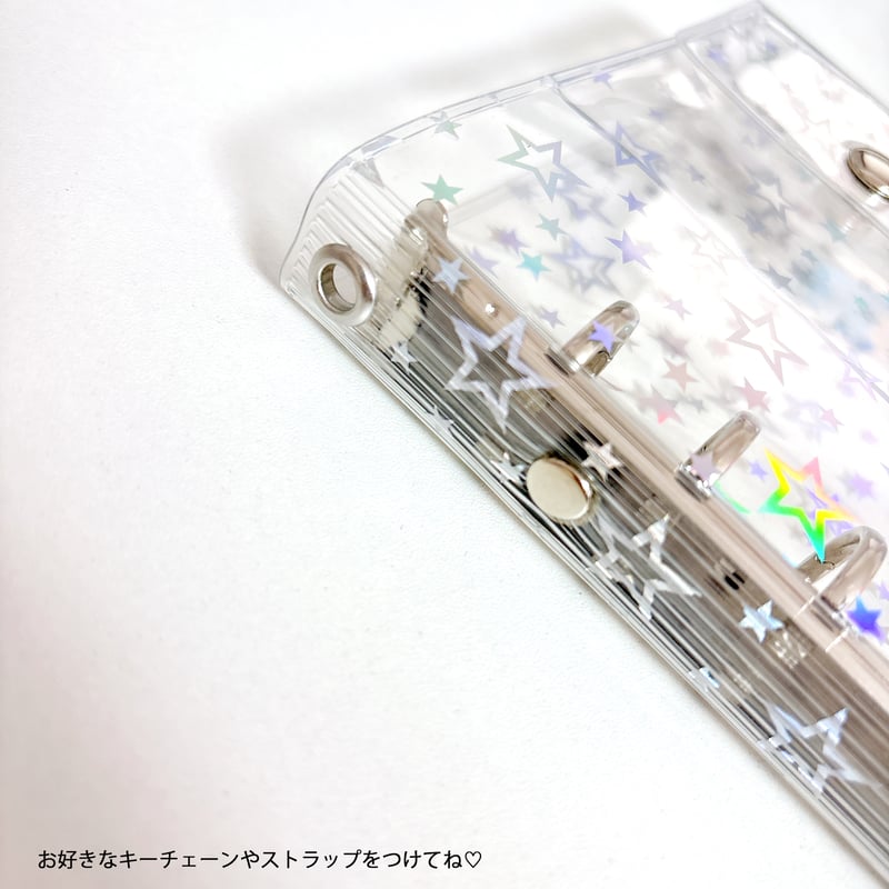 高品質！【A6】オーロラスター・2ボタンバインダー/シール帳