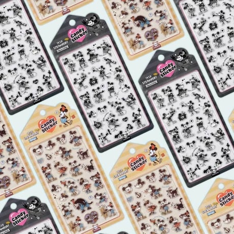 【韓国公式】ディズニー ミッキー&ミニー キャンディ3Dステッカーシール