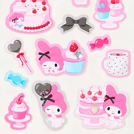 《ジュエルマシュマロステッカーズ》サンリオキャラクター マイメロディ クッションシール