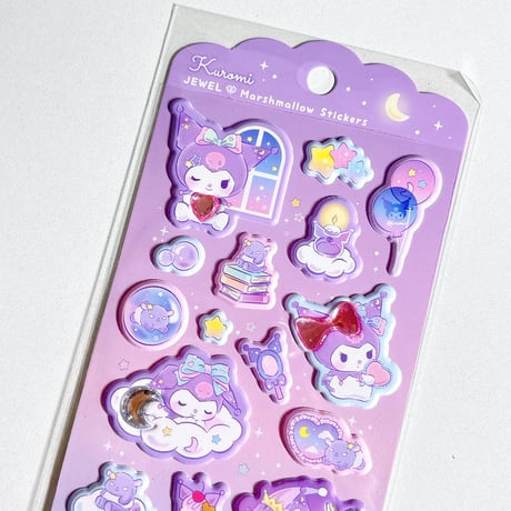 《ジュエルマシュマロステッカーズ》サンリオキャラクター クロミ クッションシール