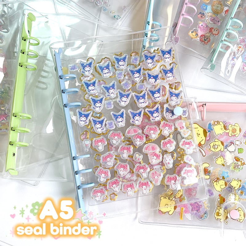 A5】6つ穴クリアバインダー シール帳 | SHIROIOUCHI