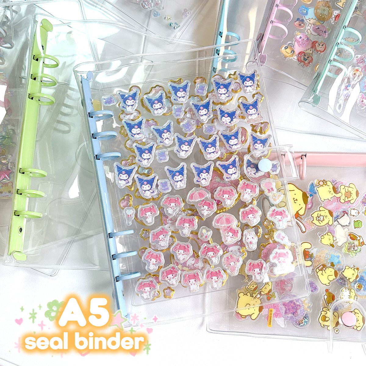 A5】6つ穴クリアバインダー シール帳 | SHIROIOUCHI