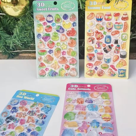 【中国シール】3D STICKER《Nekoni》シール
