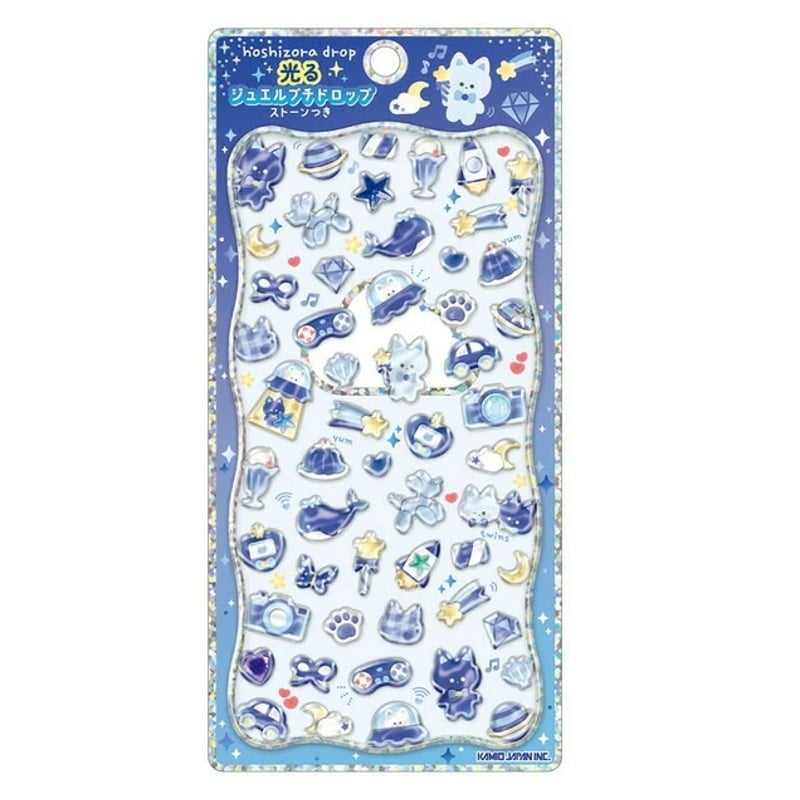 ほしぞらどろっぷ》 光るプチドロップステッカー | SHIROIOUCHI
