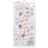 【ふわふわドロップシール】ねこねこふわふわ シール ステッカー