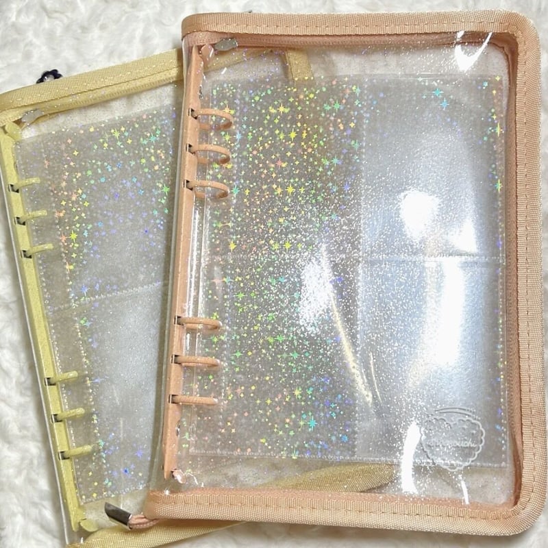 A5】6つ穴ラメ・ファスナー付きラメバインダー[File] | SHIROIOUCHI