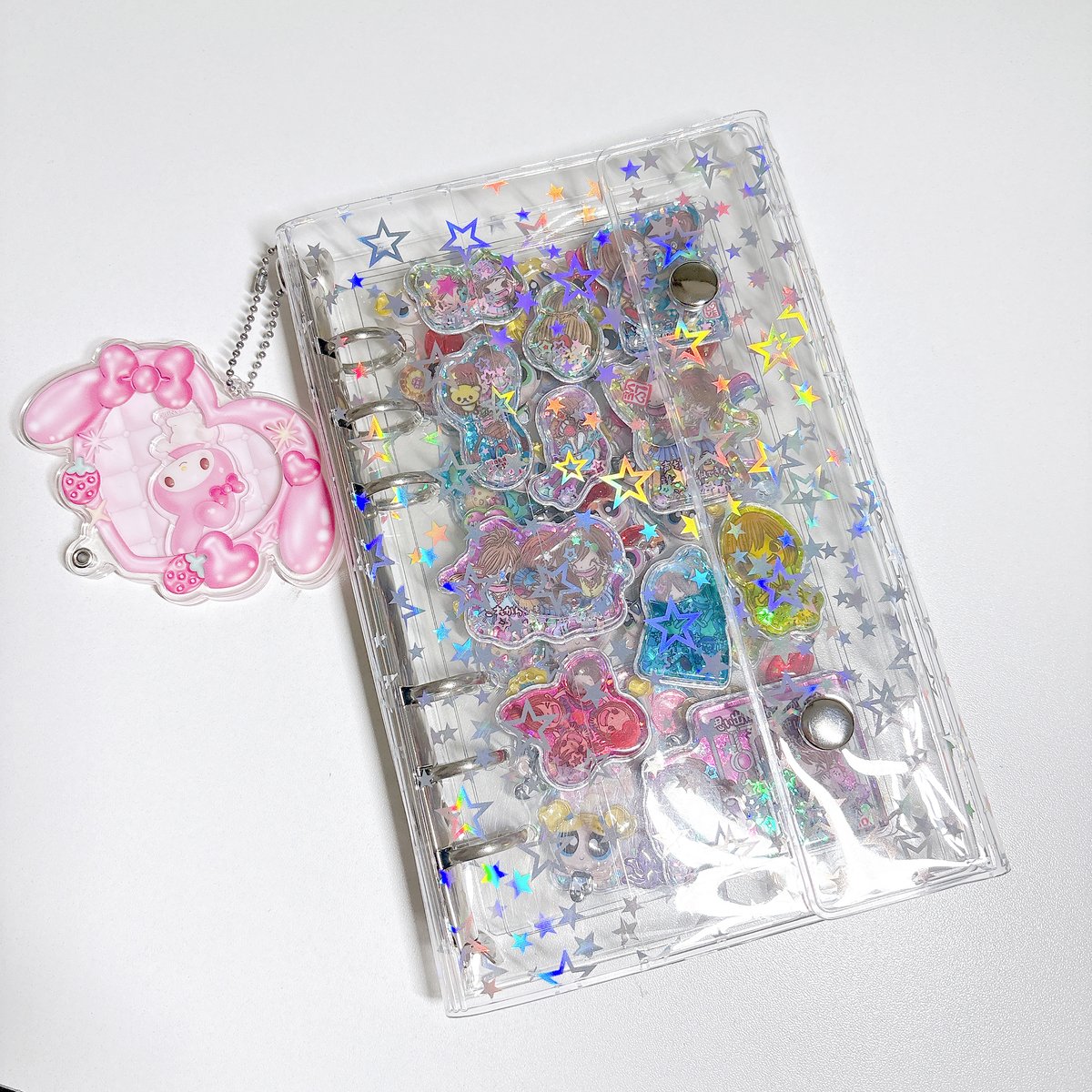 原宿ノリエ　Amberstar 693 新品未使用品 高品質！【A6】オーロラスター・2ボタンバインダー/シール帳