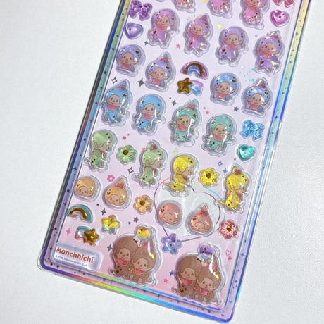 【うるちゅるポップシール】 モンチッチ カラフル シール ステッカー