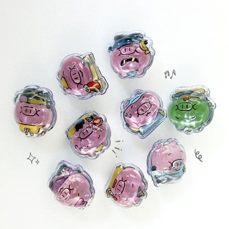 【韓国シール】3D CRYSTAL STICKER《HORORO クルクルホロロ》シール