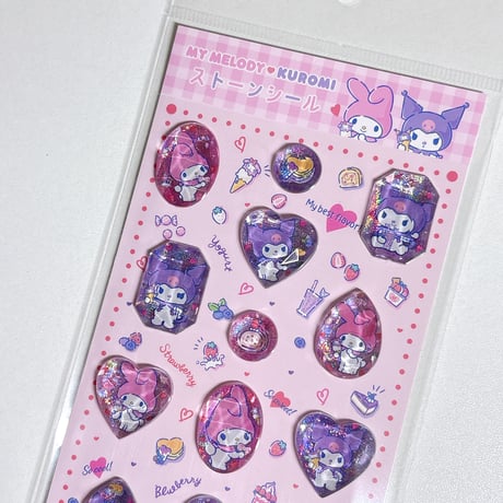 《サンリオキャラクターズ》マイメロディ クロミ ストーンシール