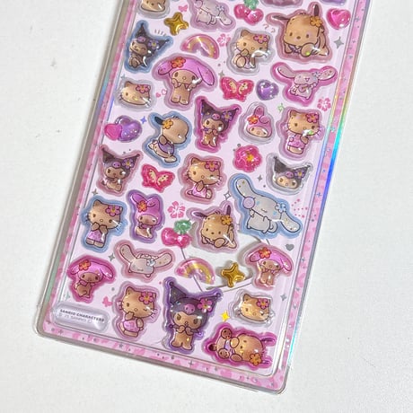 【うるちゅるポップシール】 サンリオ 日焼け ハローキティ マイメロディ シナモロールシール ステッカー
