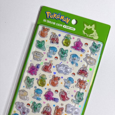 【韓国シール】3D CRYSTAL STICKER《ポケモン/ポケットモンスター》シール
