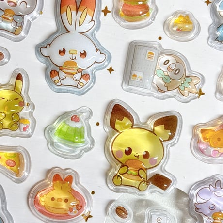 【韓国公式】ポケモン/ポケピース キャンディ3Dステッカーシール