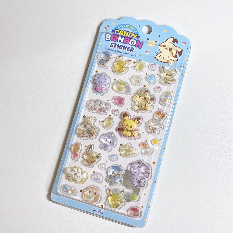 韓国公式】ポケモン/ポケピース キャンディ3Dステッカーシール